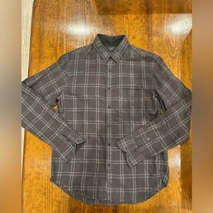 rag & bone Men's Checkered Shirt in Dark Gray
